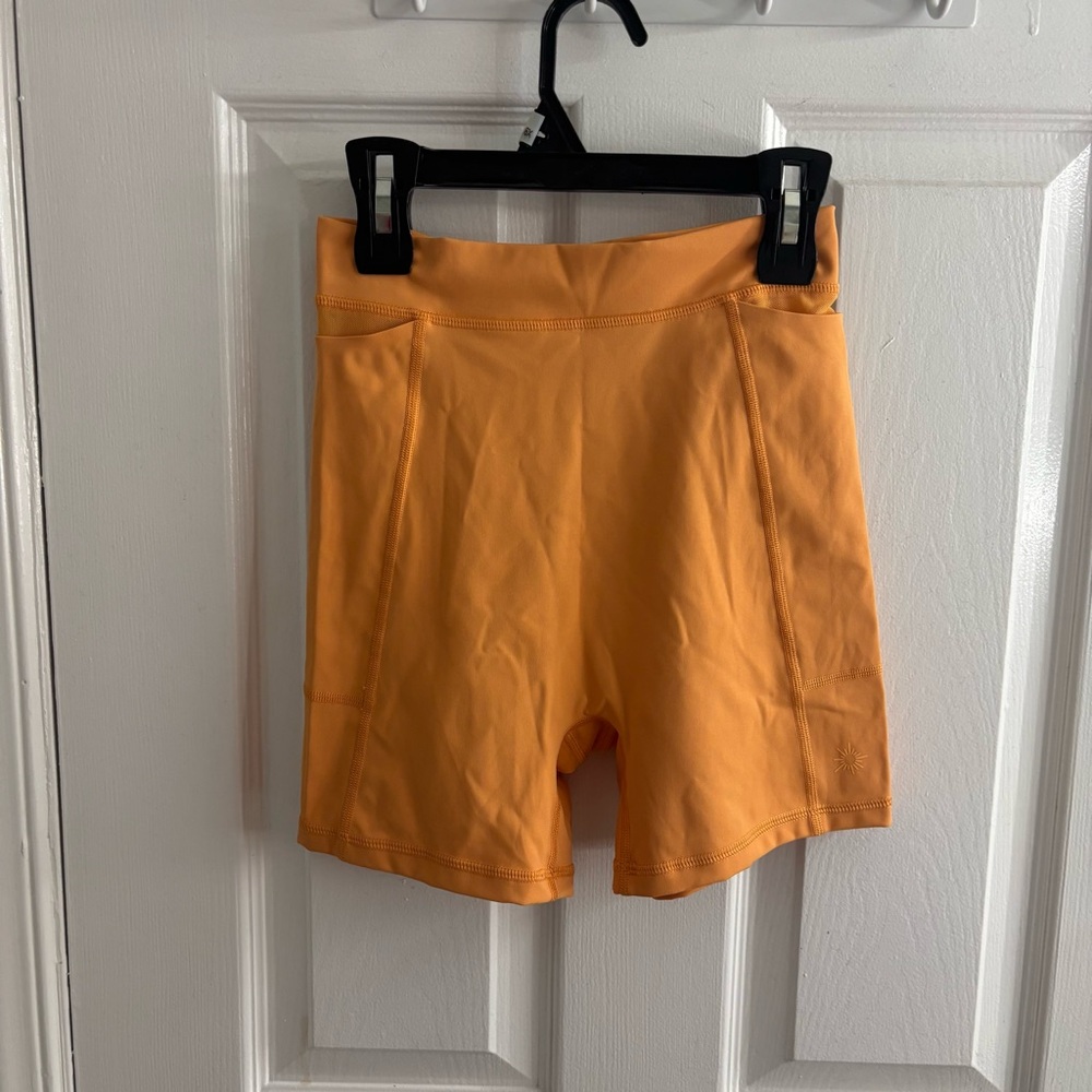Offline by Aerie Orange Bike Shorts with Structured Fit